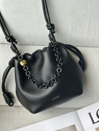 L0ew* mini flamenco purse bag in mellow nappa lambskin 23x17x5.5cm