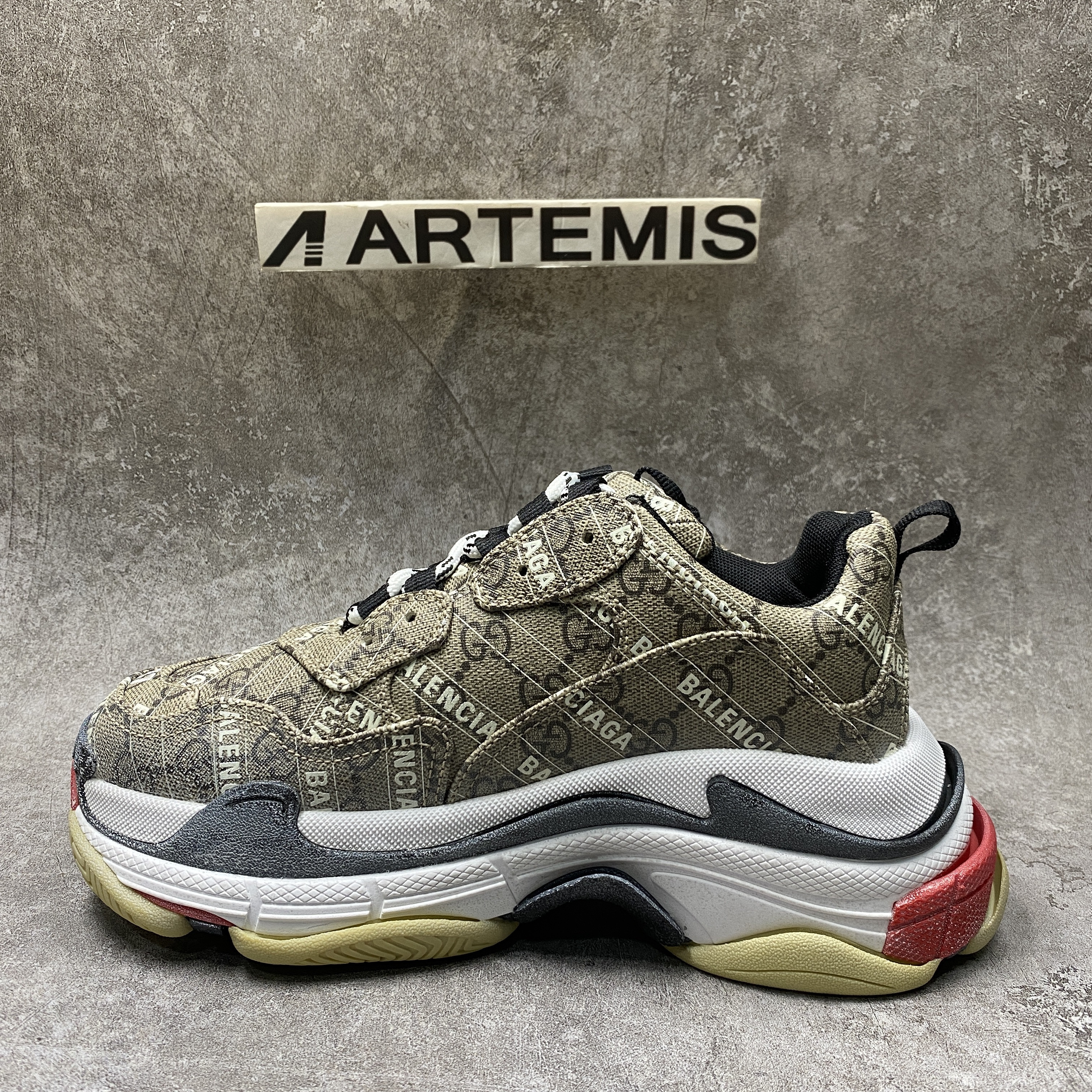 Balenciga x G The Hacker Project Triple S Beige