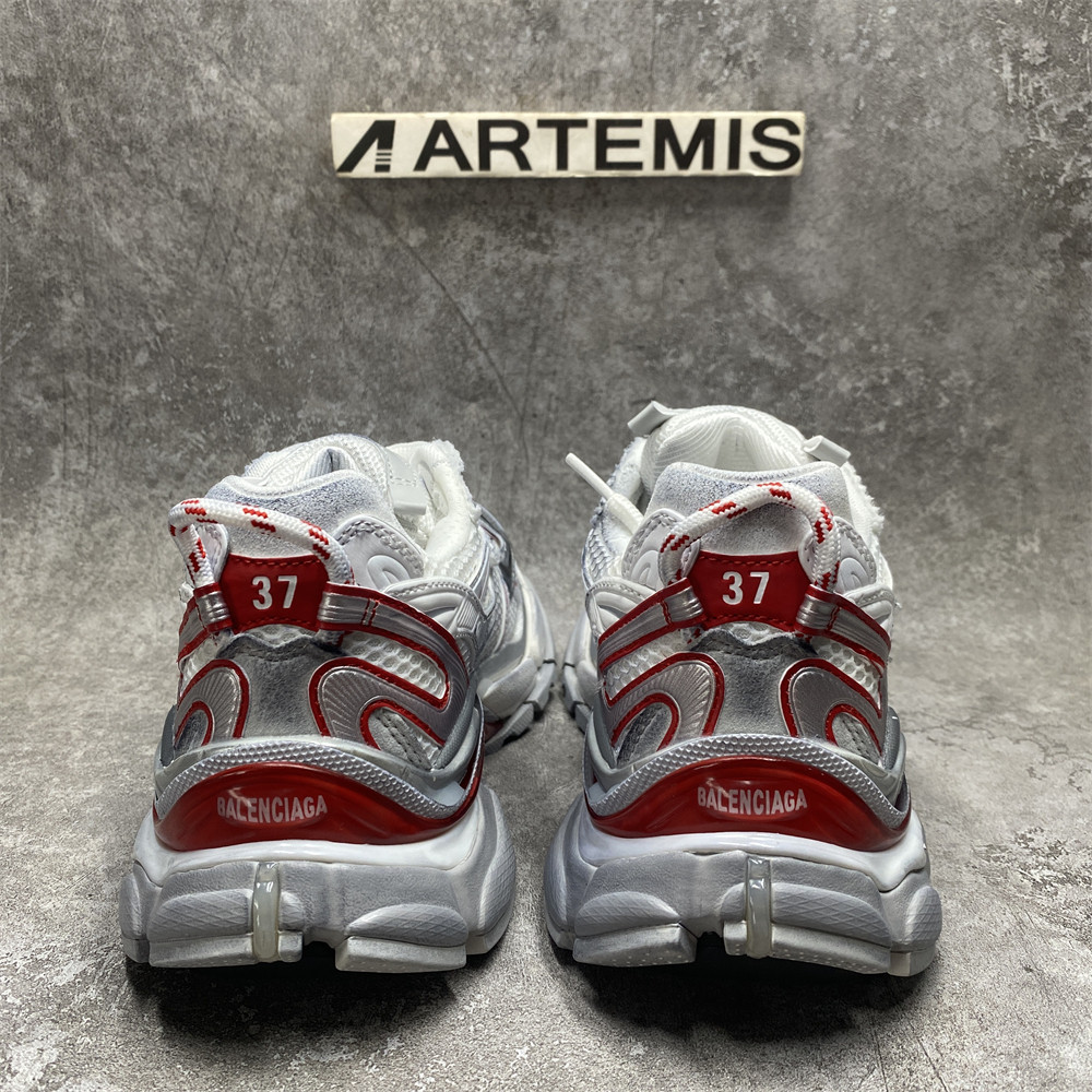 Balenciga Runner White Grey Red
