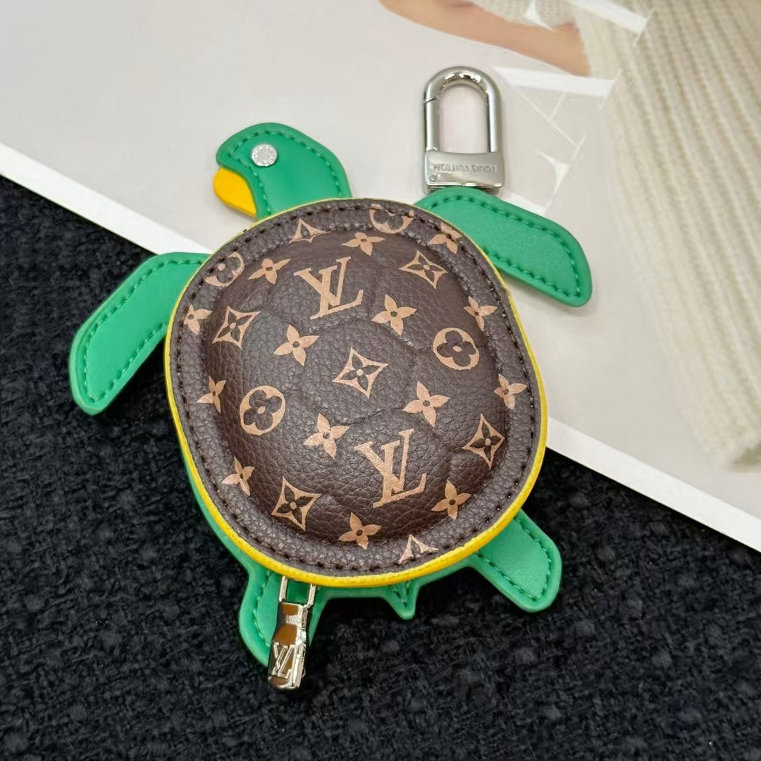 LV Turtle Pouch Bag Charm