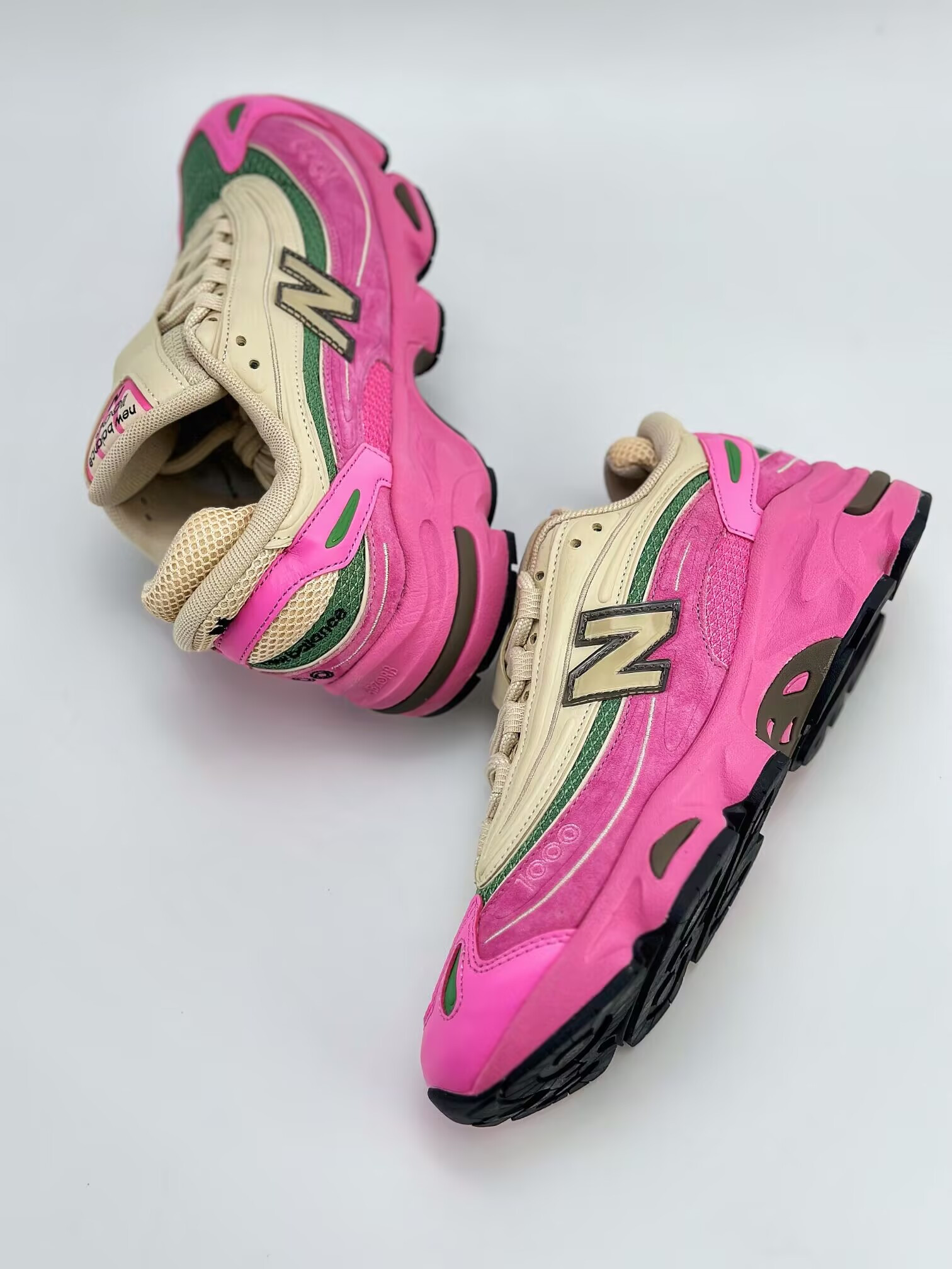 UA New Balance 1000 Tan Pink Green