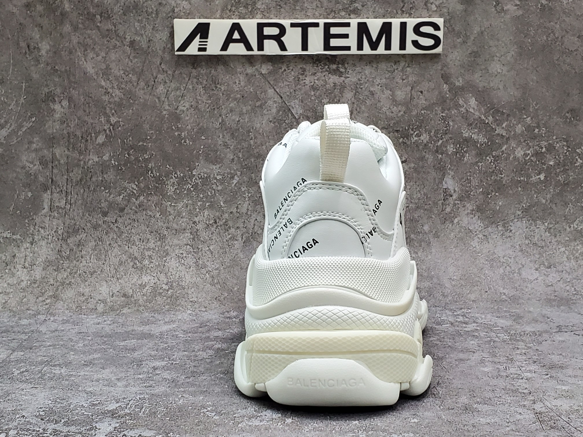 Balenciga Triple S Allover Logo White