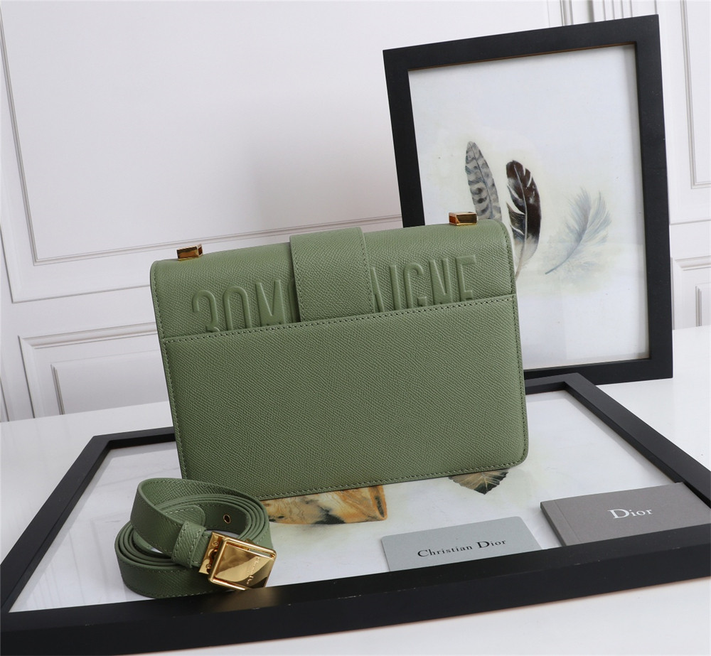 D*or 30 montaigne chain bag grained green