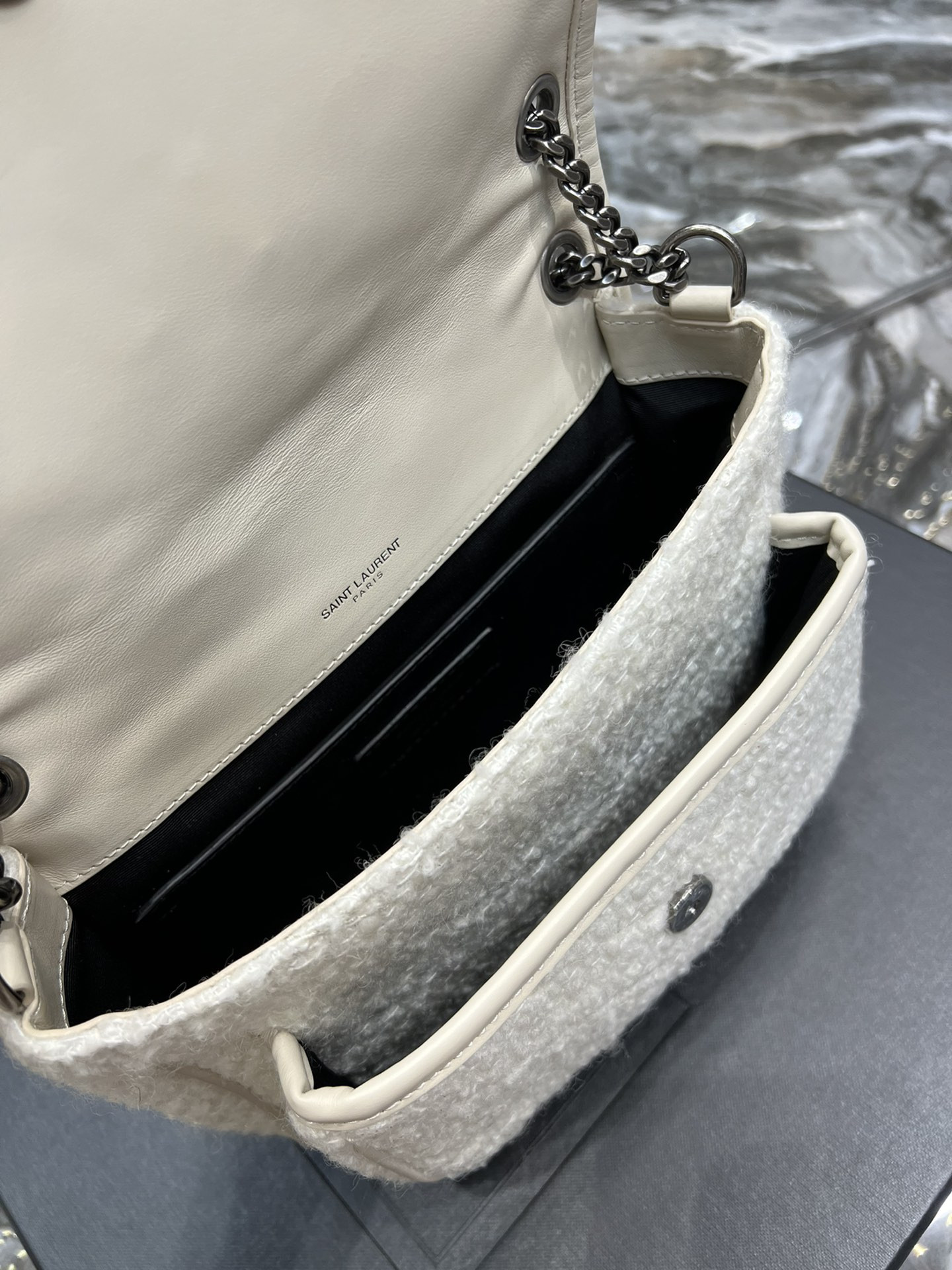 Y*L niki medium in white 11 x 7.8 x 3.3 inches