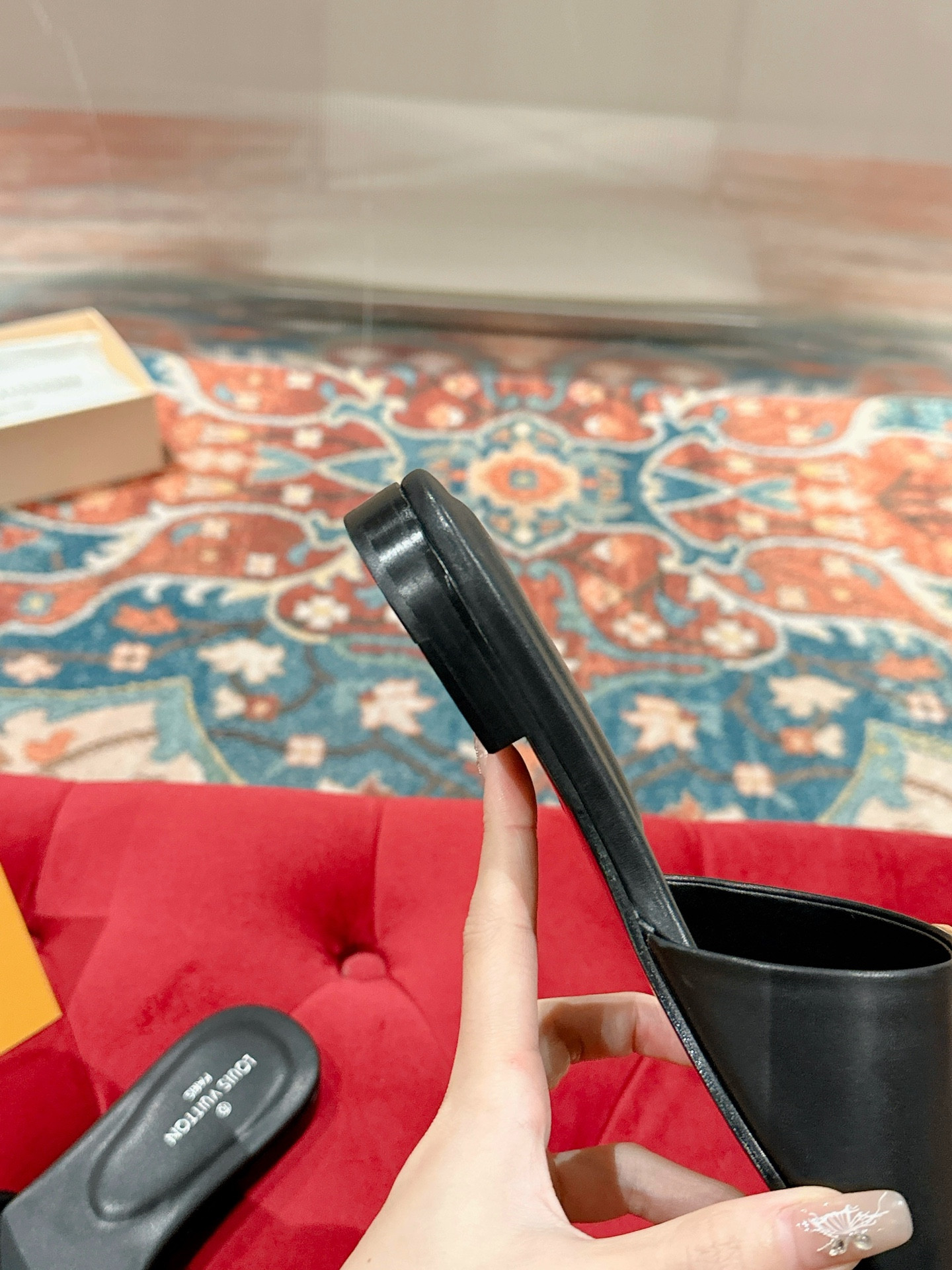 UA LV Capri Flat Mule Black