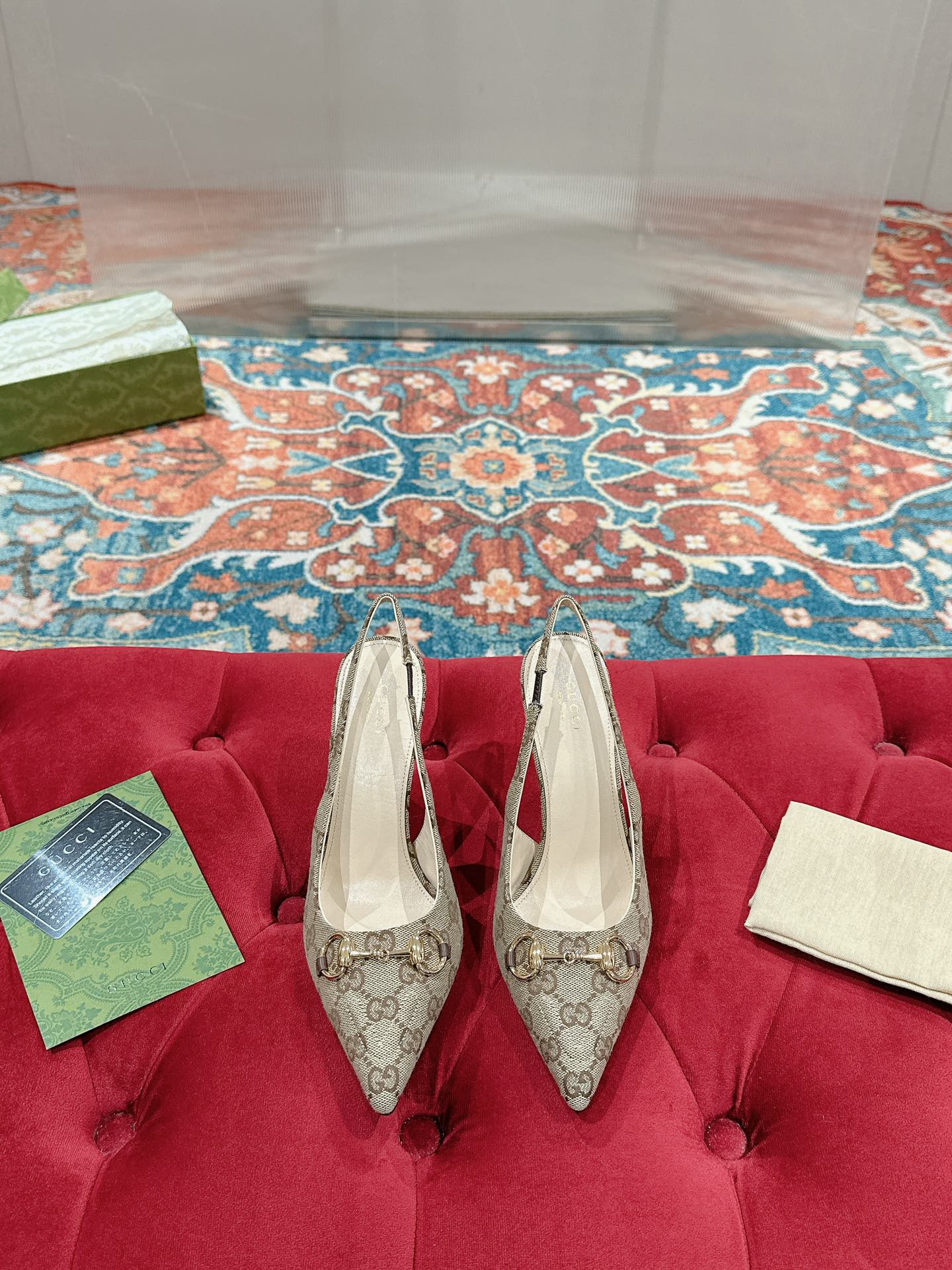 ua G*u*i horsebit slingback pump high heel