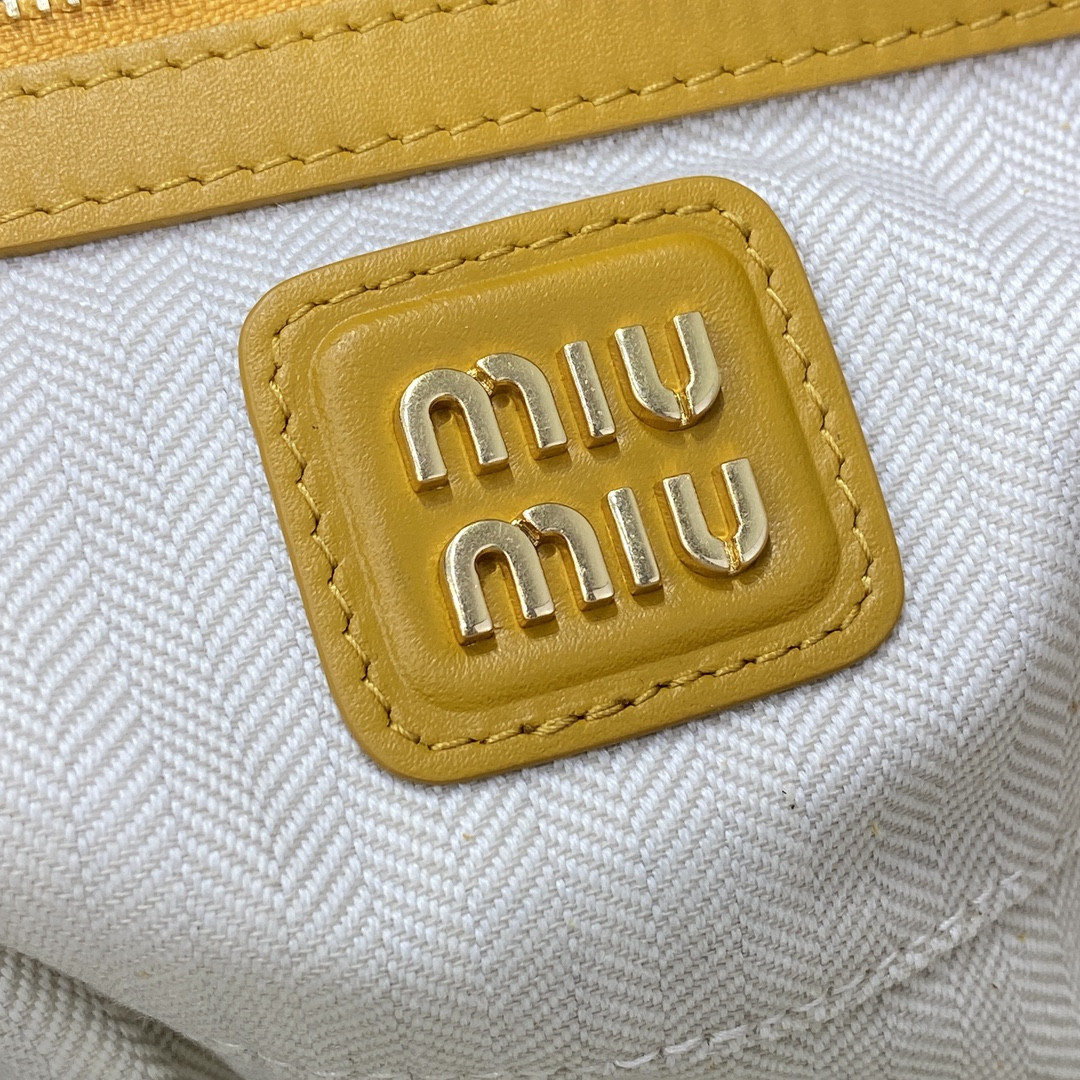 Miu Miu Arcadie padded suede top-handle bag 12X27X9cm