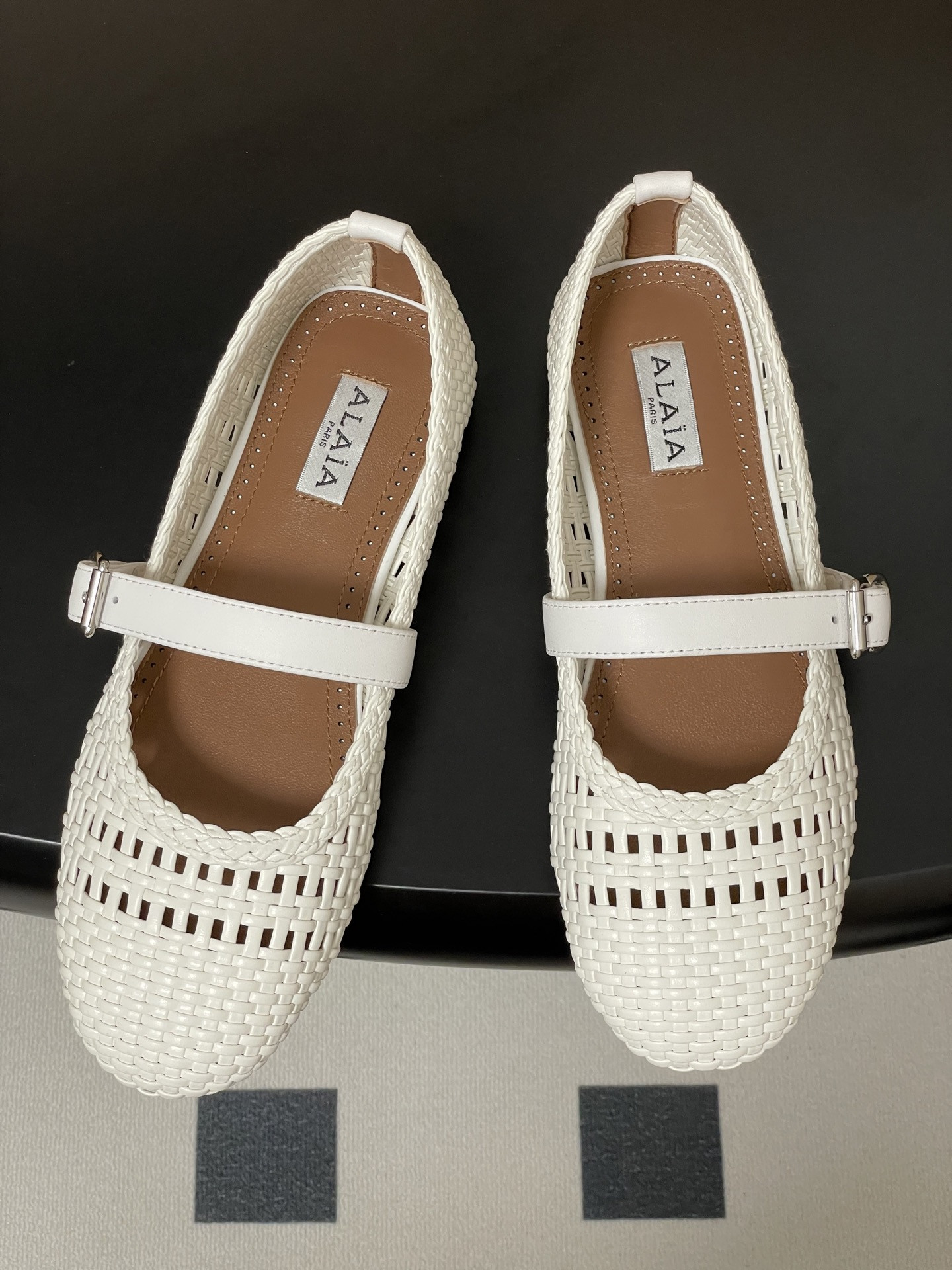 UA Alaïa Hollow Woven Mary Jane Flats(Customized Size 7-10 days production time)