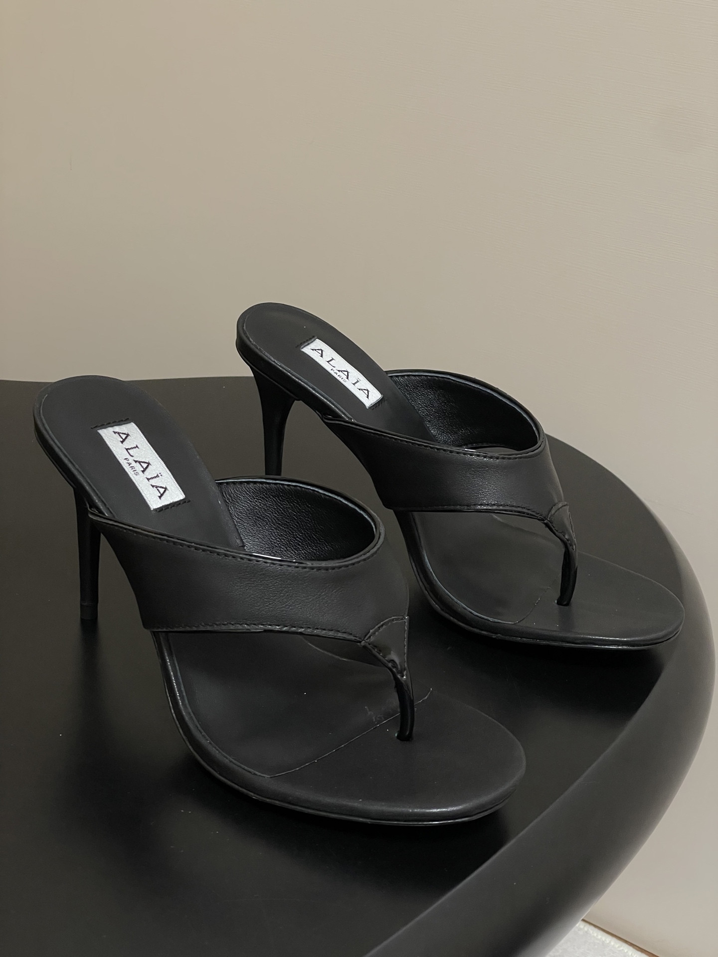 UA Alaia Triangle Flat Slides 9cm Heel(Customized Size 7-10 days production time)