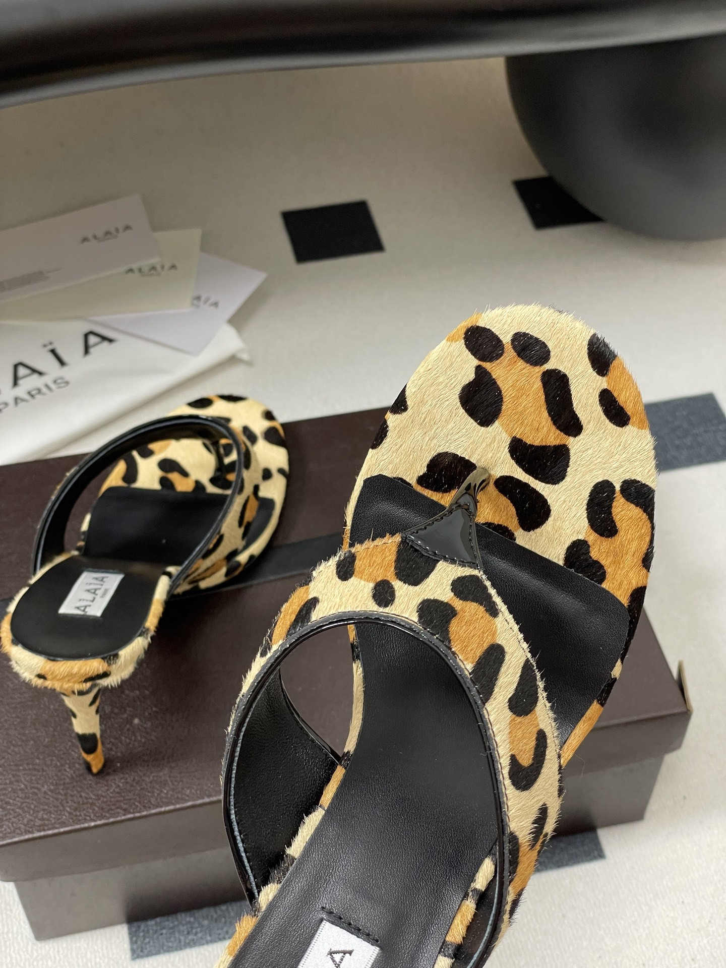 UA Alaia Triangle Flat Slides 9cm Heel(Customized Size 7-10 days production time)