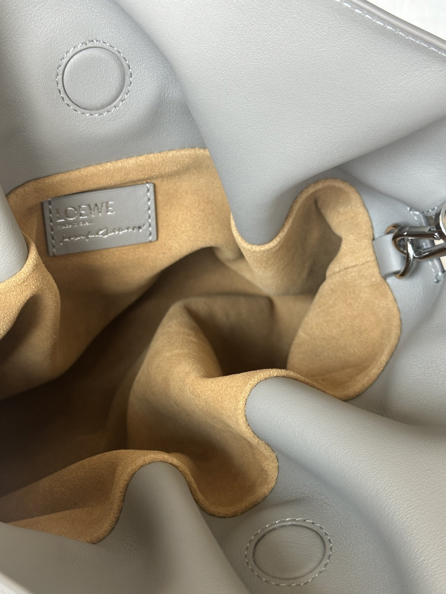 L0ew* x albers medium flamenco clutch in nappa calfskin 24.5x30x10.5cm