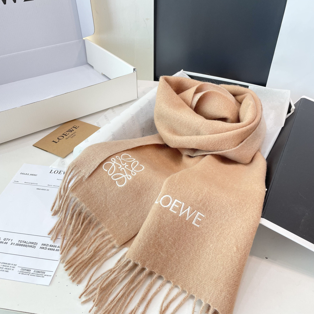 L0ew* scarf 38x180cm 100% cashmere